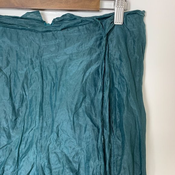 NWT Colour 5 Power green silk blend crinkle pant trouser large - Picture 2 of 7